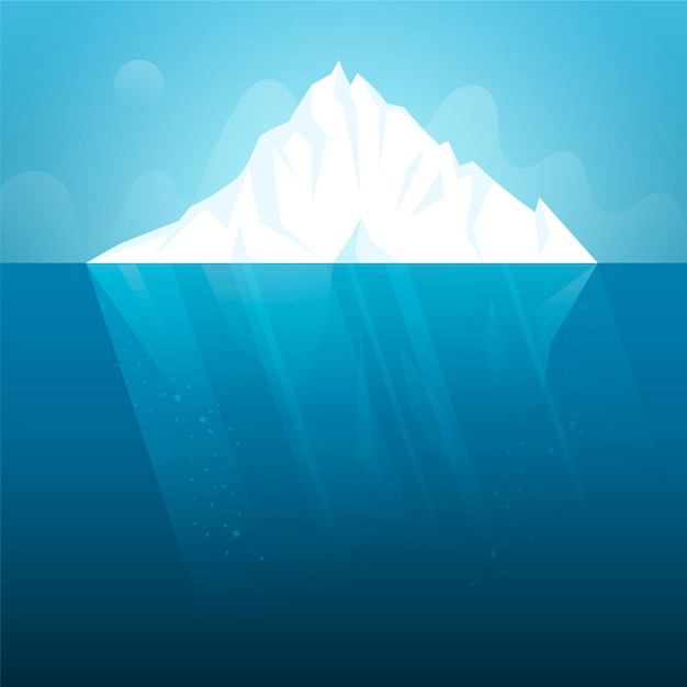 Free Vector | Flat design iceberg illustration