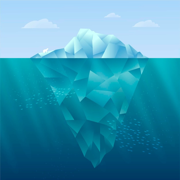 Free Vector Flat Design Iceberg Illustration