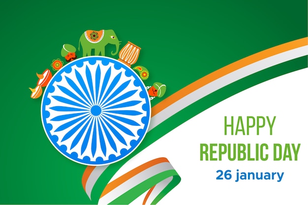 Free Vector Flat Design For India Republic Day