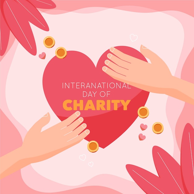 Premium Vector | Flat design international day of charity concept