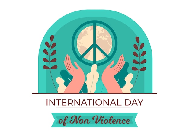 Premium Vector | Flat Design International Day Of Non Violence