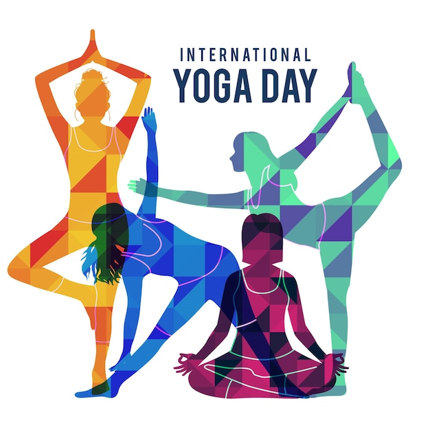 Premium Vector Flat design international day of yoga illustration