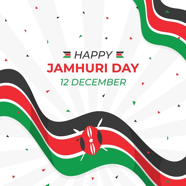 Free Vector | Flat design jamhuri day