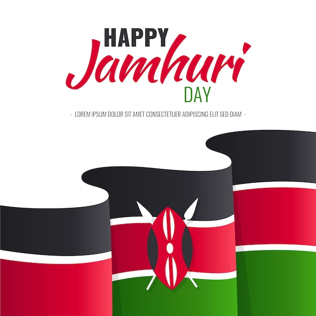 Premium Vector | Flat design jamhuri day