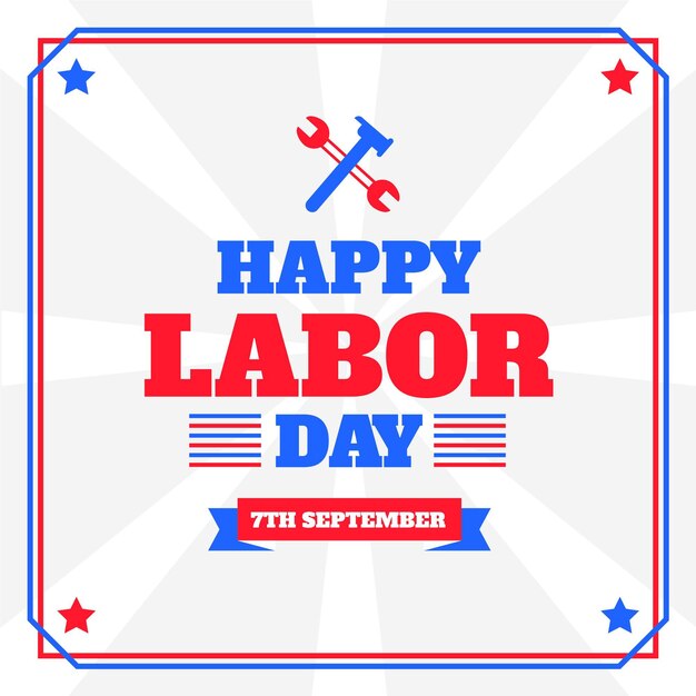 Free Vector | Flat design labor day concept