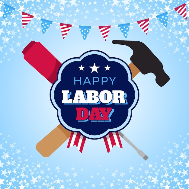 Free Vector | Flat design labor day