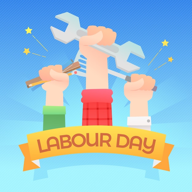 Free Vector | Flat design labour day theme