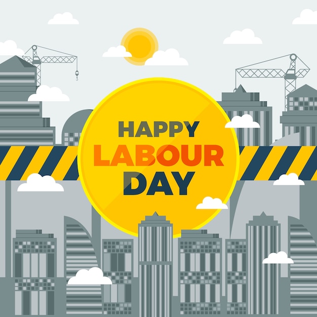 Free Vector | Flat design labour day theme