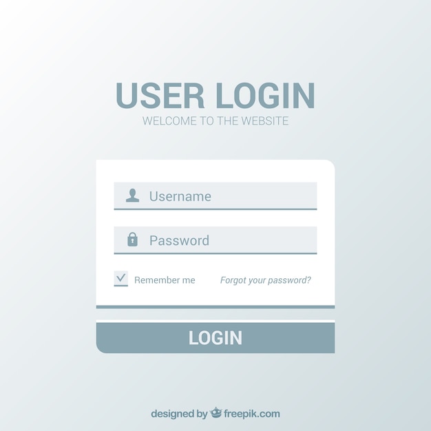 Free Vector | Flat design login form