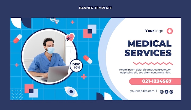 Free Vector | Flat design medical sale banner