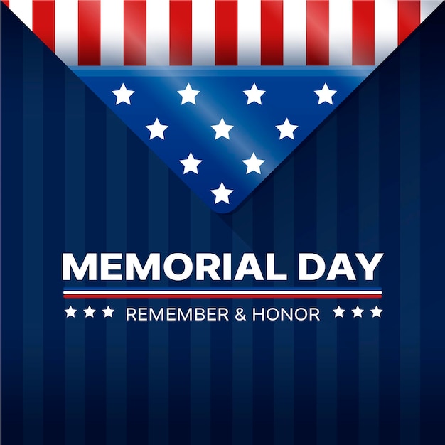 Flat design memorial day concept | Free Vector