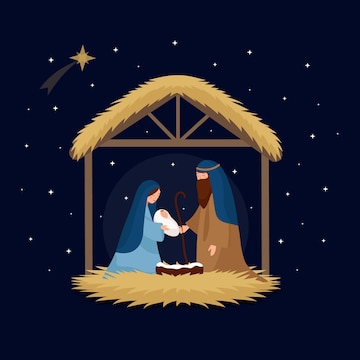 Free Vector | Flat design nativity scene concept