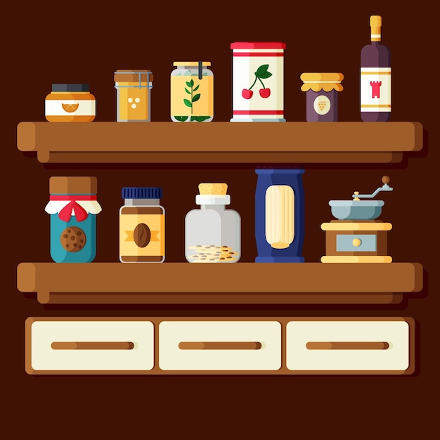 Free Vector | Flat design pantry