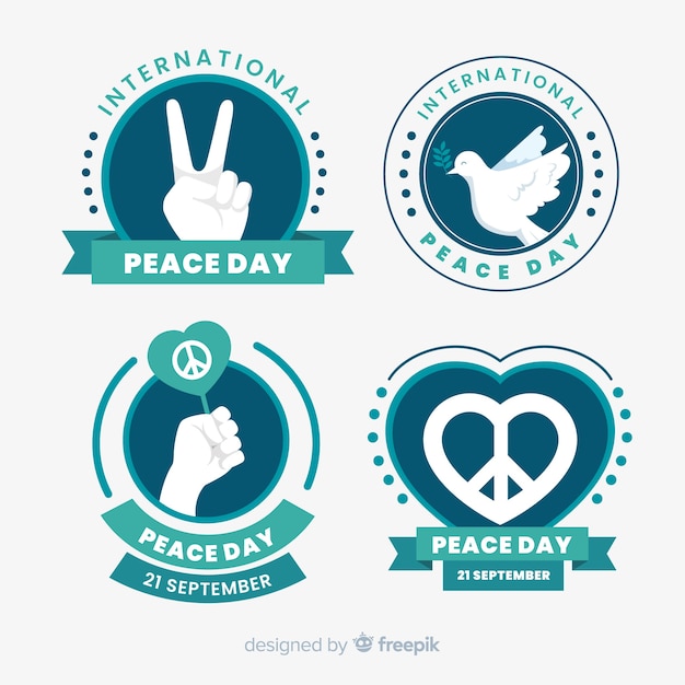 Download Free Flat Design Peace Day Badge Collection Free Vector Use our free logo maker to create a logo and build your brand. Put your logo on business cards, promotional products, or your website for brand visibility.
