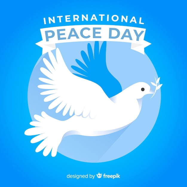 Free Vector | Flat design peace day with dove