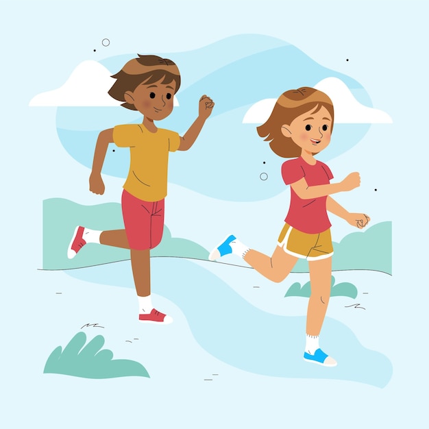 Premium Vector | Flat design people doing outdoor activities