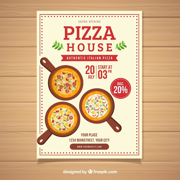 Colorful Flyer Pizza Vector Picker