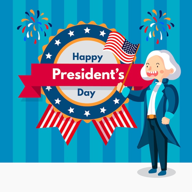 Free Vector | Flat design presidents day celebration