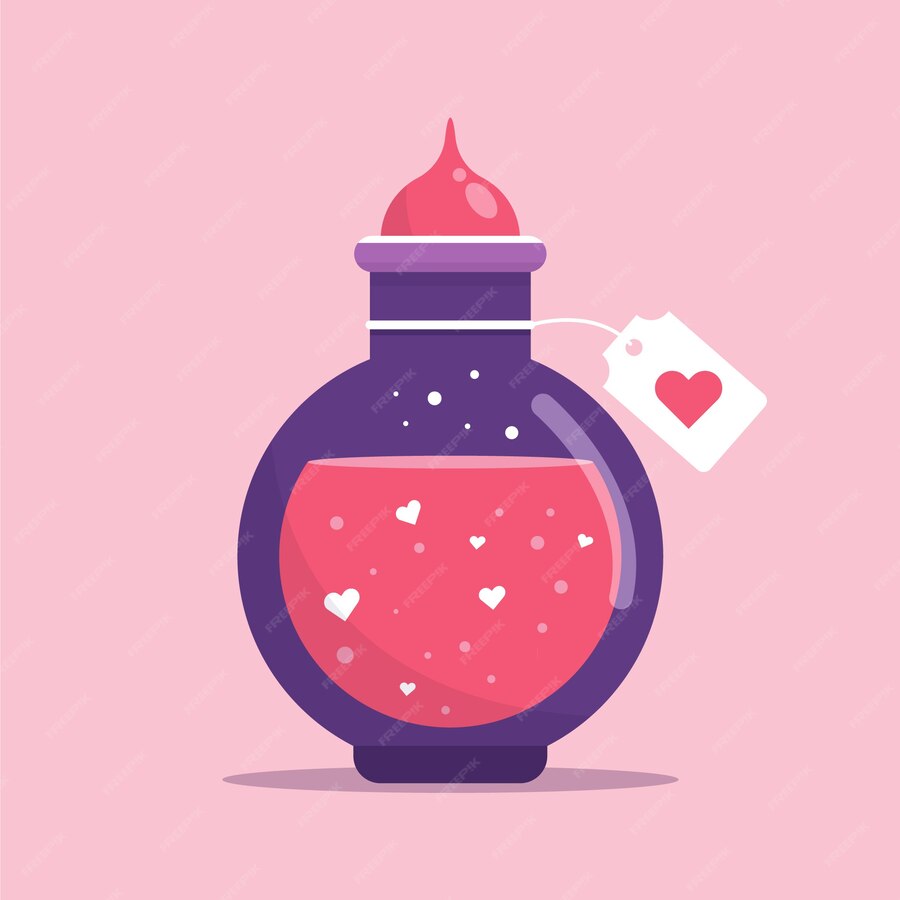 Free Vector | Flat design red love potion illustration