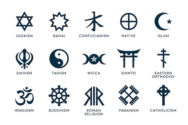 Free Vector | Flat design religious symbol collection