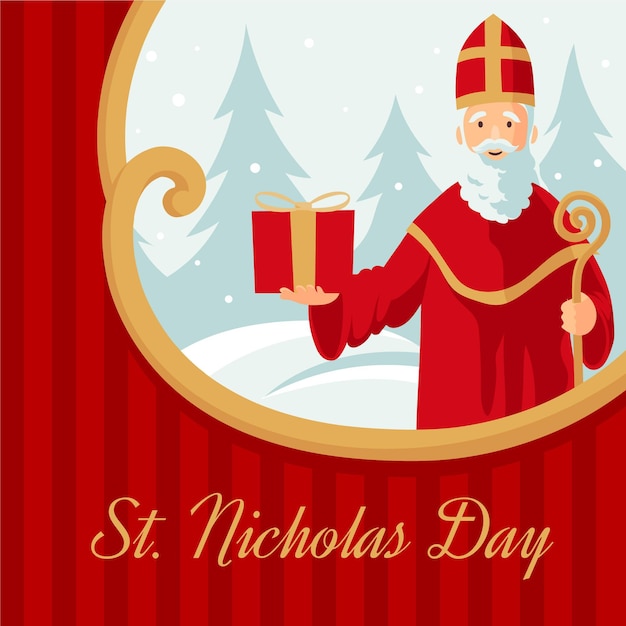 Free Vector | Flat design saint nicholas day