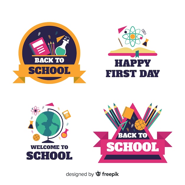 Download Free Download This Free Vector Flat Design School Logo Collection Use our free logo maker to create a logo and build your brand. Put your logo on business cards, promotional products, or your website for brand visibility.