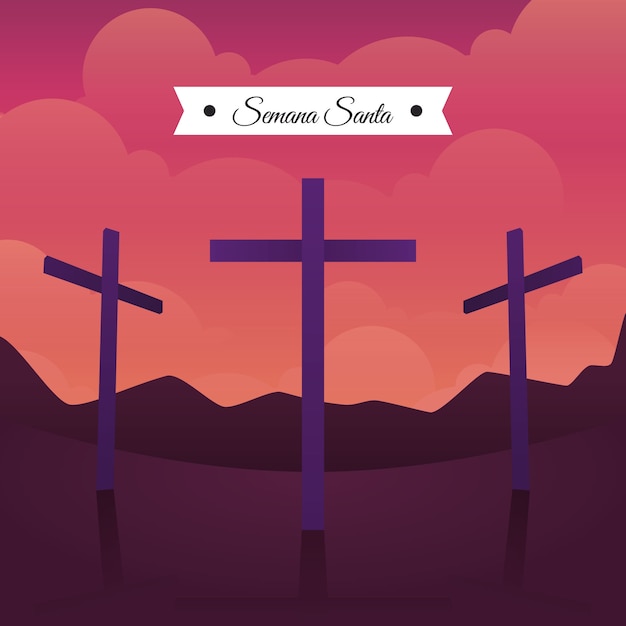 Flat design semana santa | Free Vector