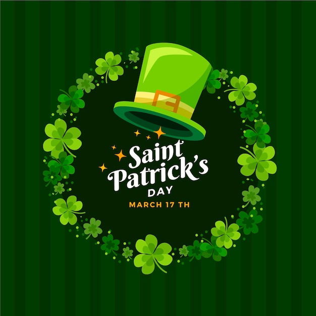 Flat design st. patrick's day hat Free Vector