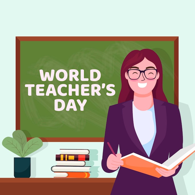 Download Flat design teachers day concept | Free Vector