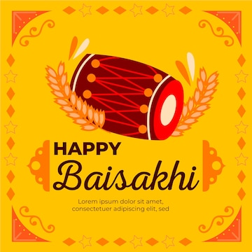 Free Vector | Flat design traditional baisakhi drum illustrated