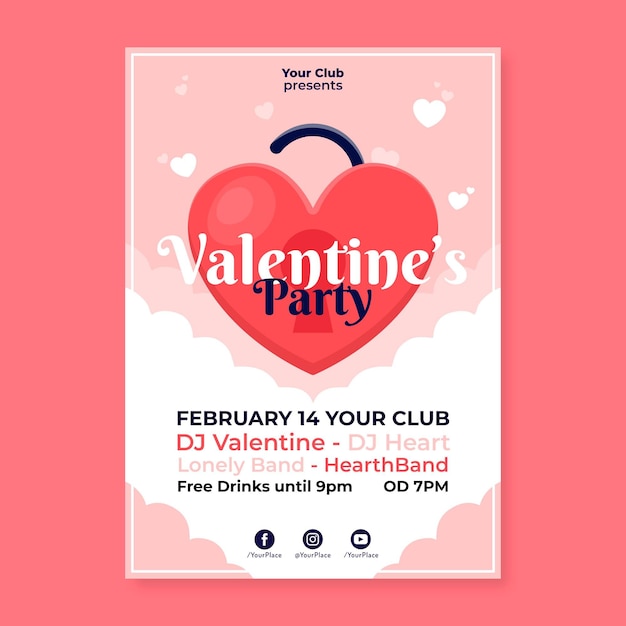 valentines day party poster