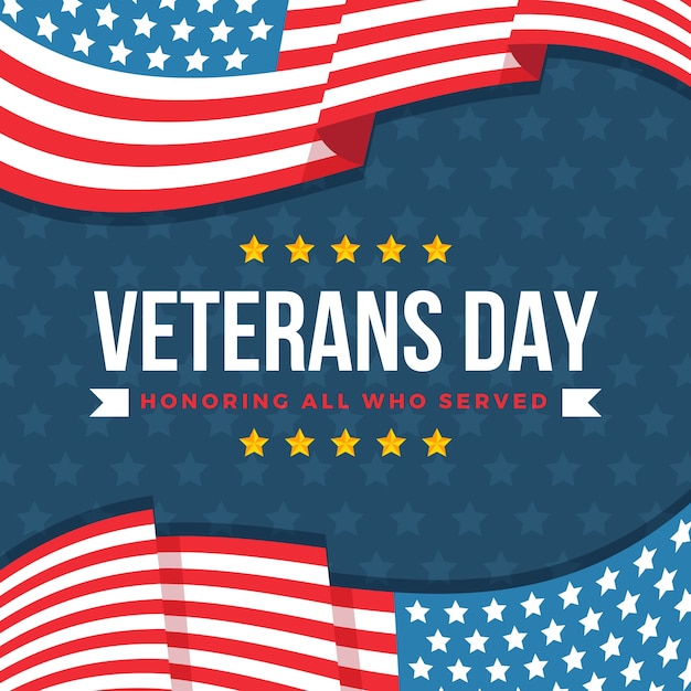 Flat Design Background Veterans Day