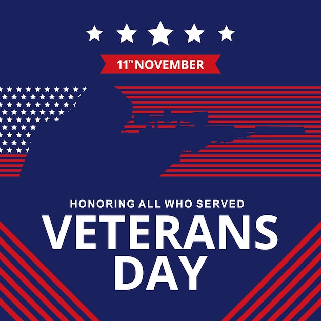 Premium Vector | Flat design veterans day