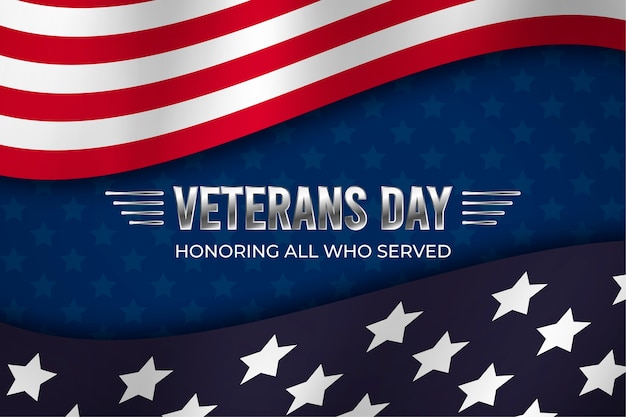 Flat design wallpaper veterans day | Free Vector