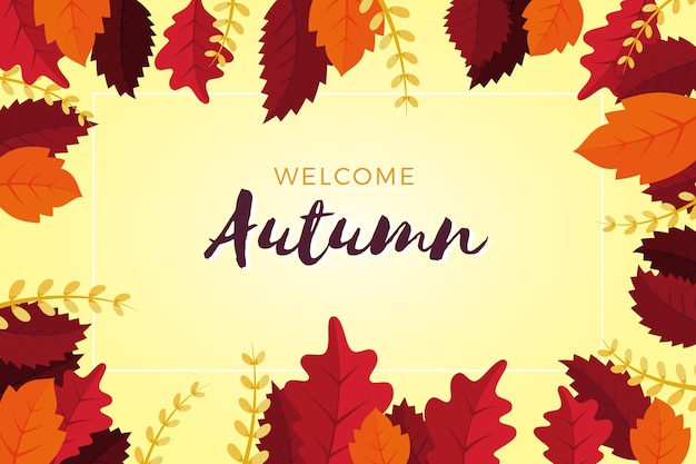 Free Vector | Flat design welcome autumn background