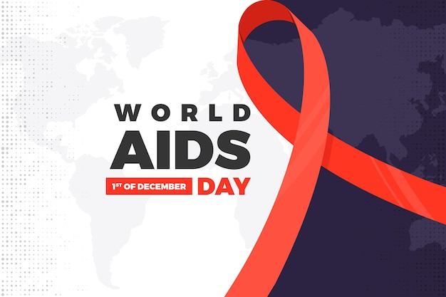 Premium Vector | Flat design world aids day