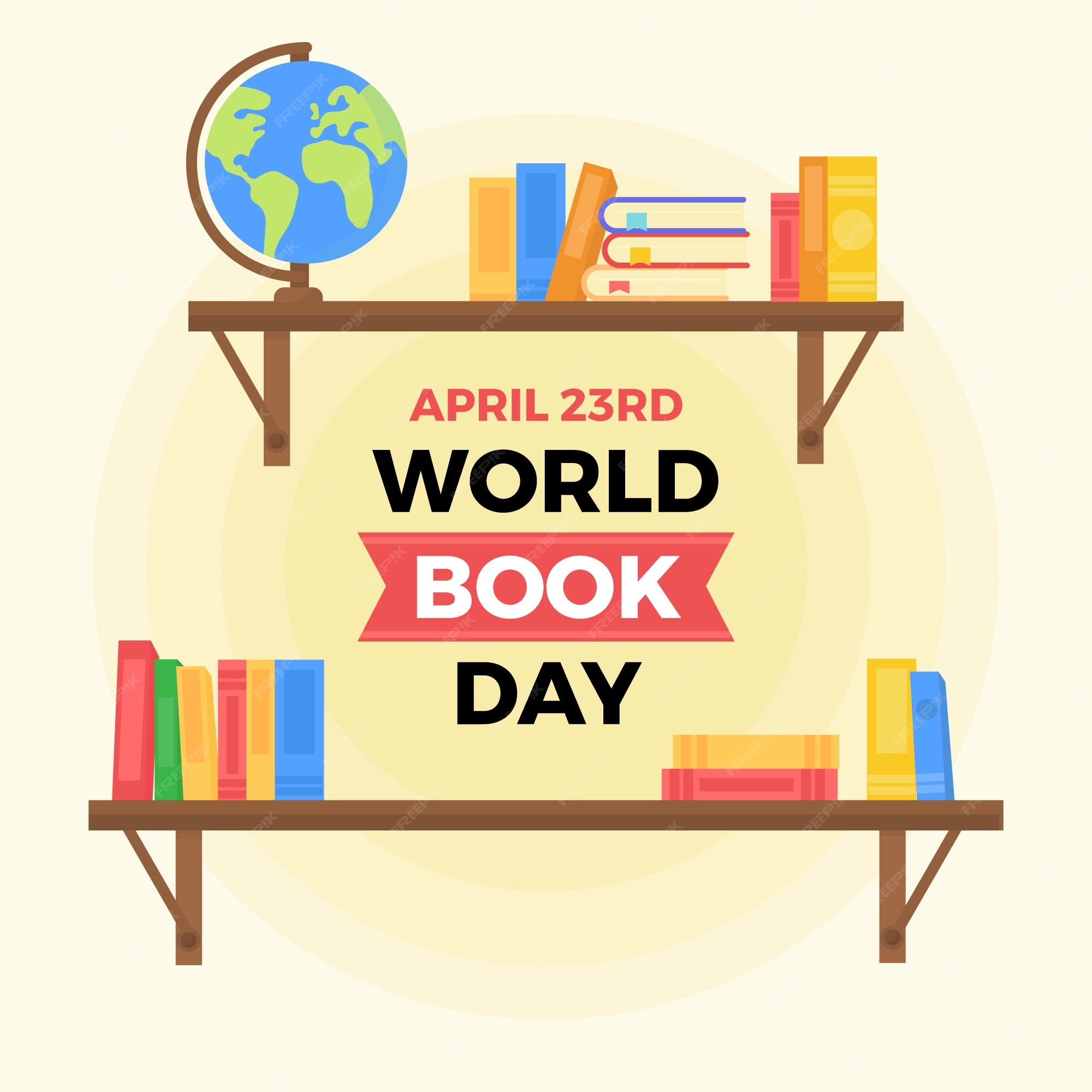 Free Vector | Flat design world book day concept