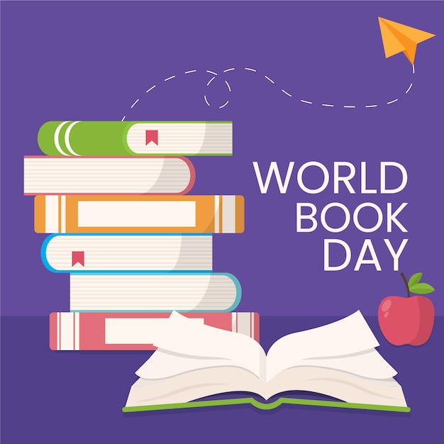 Download Flat design world book day educational theme | Free Vector
