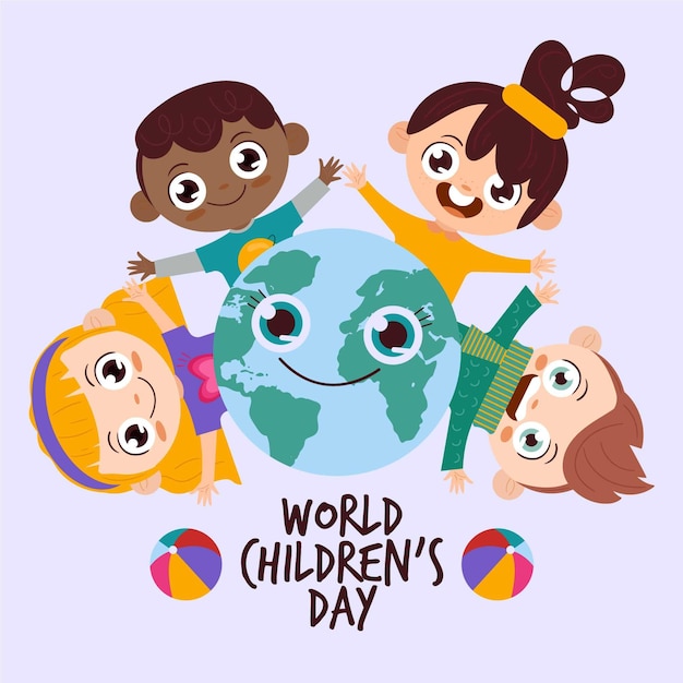 Free Vector | Flat design world childrens day