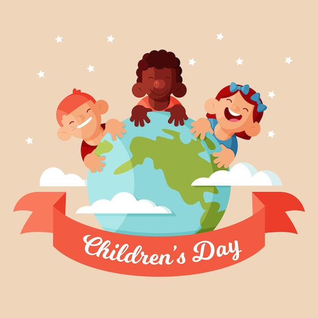 Free Vector | Flat design world childrens day