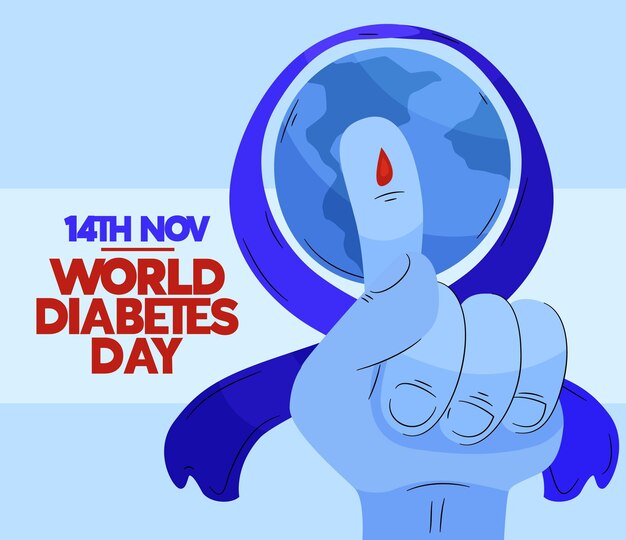 Free Vector | Flat design world diabetes day