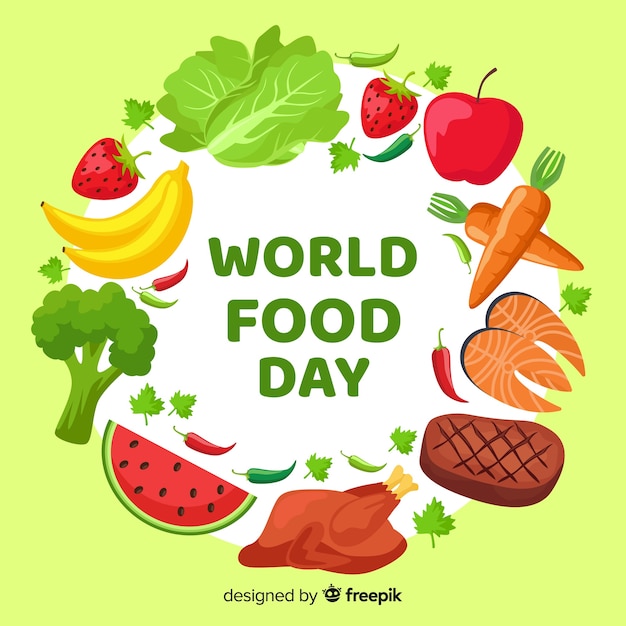 Free Vector | Flat design world food day with carrots