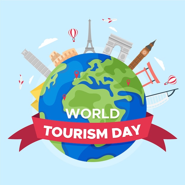 Free Vector | Flat design world tourism day