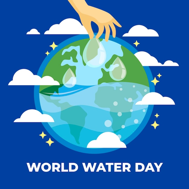 Premium Vector | Flat design world water day illustration