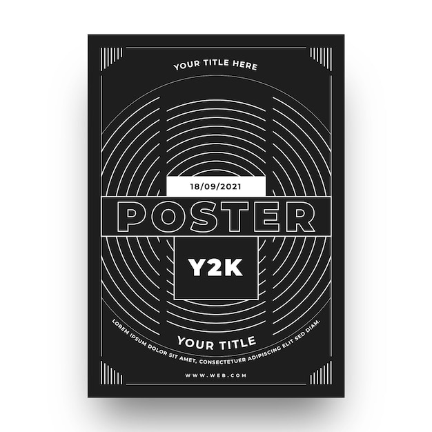 Free Vector | Flat design of y2k poster