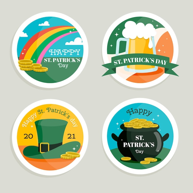 Free Vector | Flat detailed st. patrick's day label