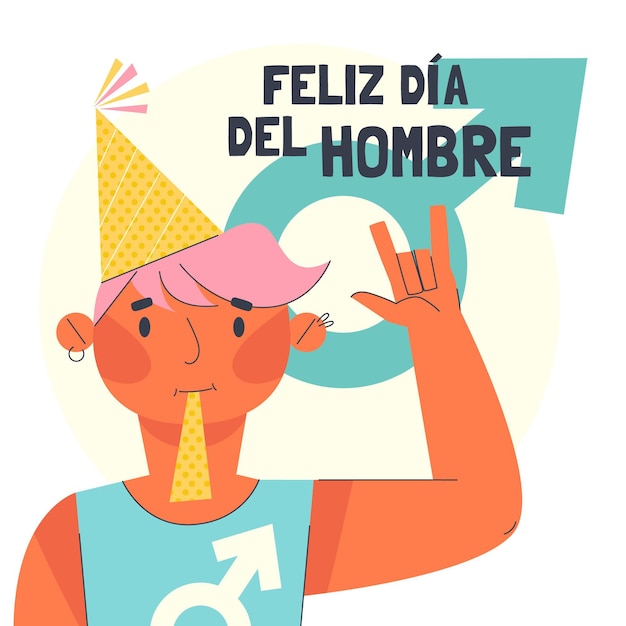 Free Vector Flat dia del hombre celebration illustration