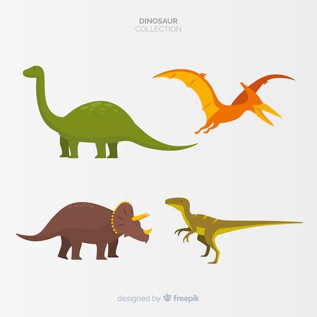 Premium Vector Flat Dinosaur Collection 5233