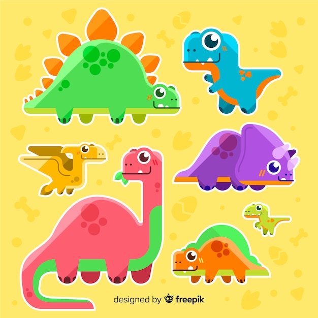 Flat Dinosaur Collection | Free Vector