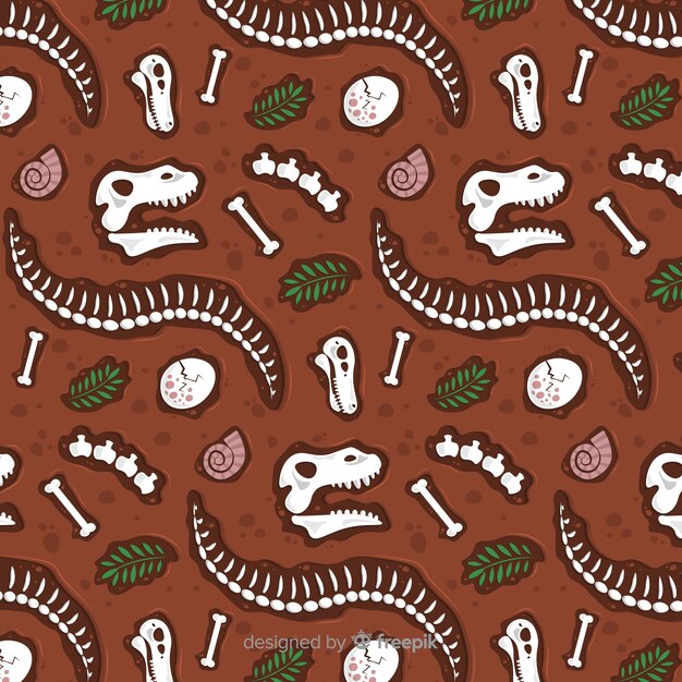 Premium Vector | Flat dinosaur pattern